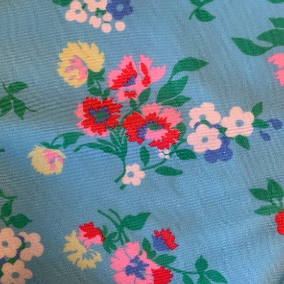 CATH KIDS Floral Swimsuit Girls 3-4 3T 4T Toddler Girl Pink Blue Cross Back - Picture 6 of 7